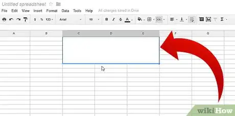 Image titled Unmerge Cells in Google Docs Spreadsheets Step 1