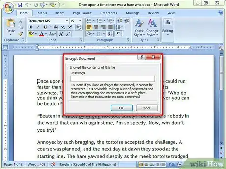 Image titled Remove Passwords from Microsoft Word 2007 Step 5Bullet1