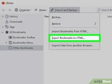 Image titled Export Bookmarks from Firefox Step 6