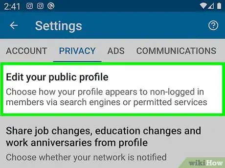 Image titled Hide Your LinkedIn Profile Step 10