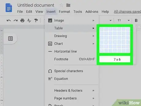 Image titled Create a Calendar in Google Docs Step 7