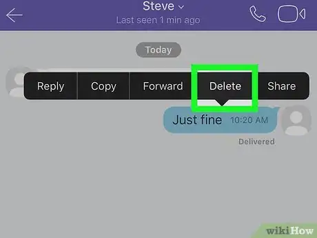 Image titled Delete Viber Messages on iPhone or iPad Step 5