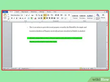 Image titled File a Quiet Title Step 9