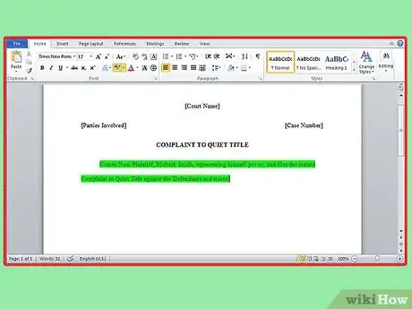 Image titled File a Quiet Title Step 7