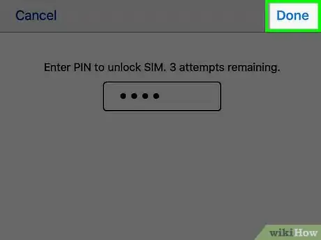 Image titled Unlock a SIM Card on an iPhone Step 6