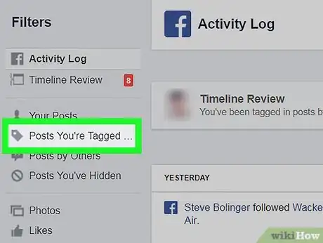 Image titled Untag Yourself on Facebook Step 11