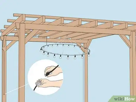 Image titled Hang Pergola Lights Step 14