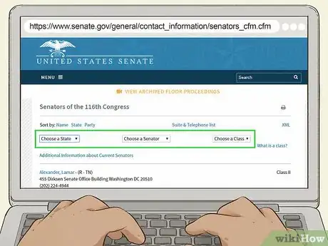 Image titled Contact U.S. Senators Step 2