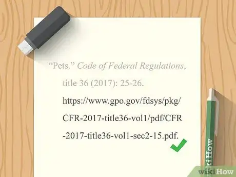 Image titled Cite the Code of Federal Regulations Step 9