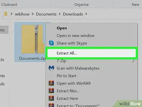 Image titled Open a .Zip File Without Winzip Step 3