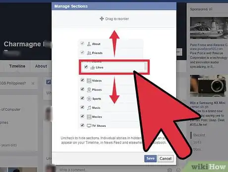 Image titled Edit the Layout of a Facebook Profile Step 7