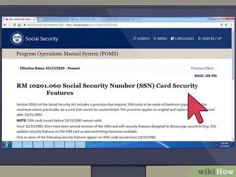 Image titled Spot a Fake Social Security Card Step 6