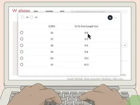 Image titled Choose Shoe Size when Shopping Online Step 9