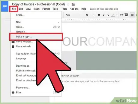 Image titled Make an Invoice in Google Docs Step 6