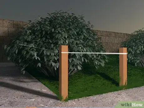 Image titled Get a Straight Line when Trimming a Hedge Step 1