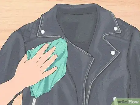Image titled Clean a Faux Leather Jacket Step 1