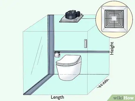 Image titled Calculate CFM for Bathroom Fan Step 1