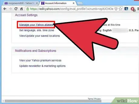 Image titled Manage Your Yahoo Aliases Step 7