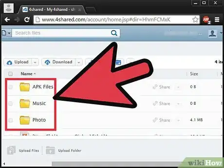 Image titled Upload and Download Files on 4shared Step 14