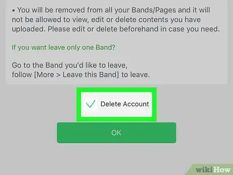 Image titled Delete a BAND App Account Step 5