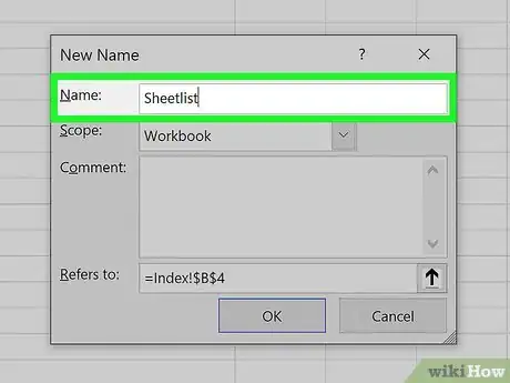 Image titled Create an Index in Excel Step 7