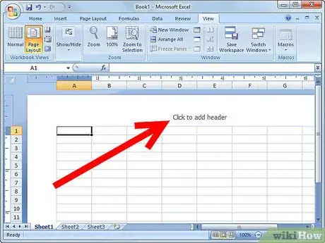 Image titled Add a Header or Footer in Excel 2007 Step 3