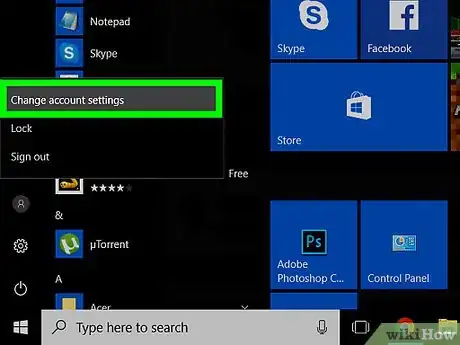 Image titled Change a User Account Picture in Windows 10 Step 3