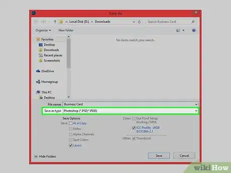 Image titled Create a Custom Business Card Using Photoshop Step 14