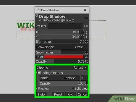 Image titled Use Drop Shadow in GIMP Step 7
