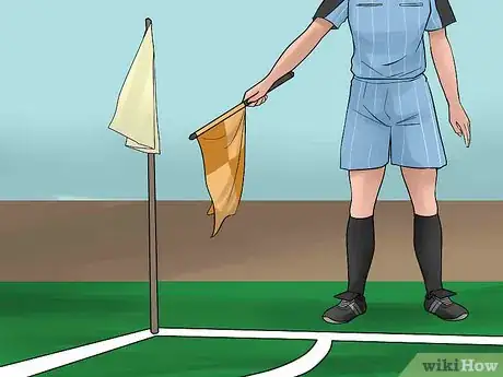 Image titled Signal and Position Yourself As an Assistant Referee in Soccer Step 12