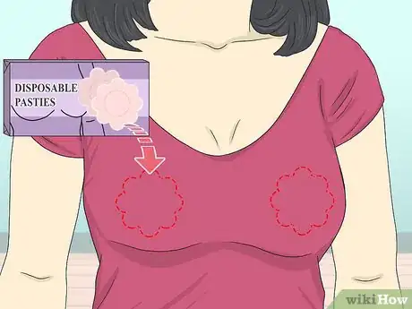 Image titled Cover Your Nipples Without a Bra Step 1