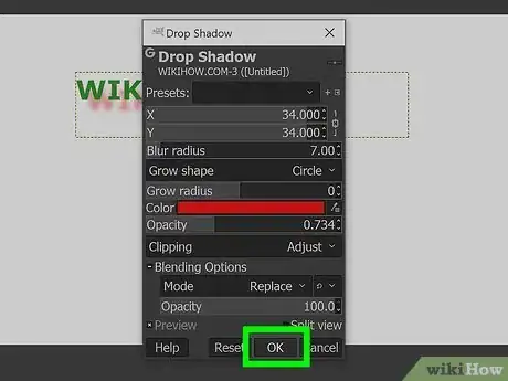 Image titled Use Drop Shadow in GIMP Step 8