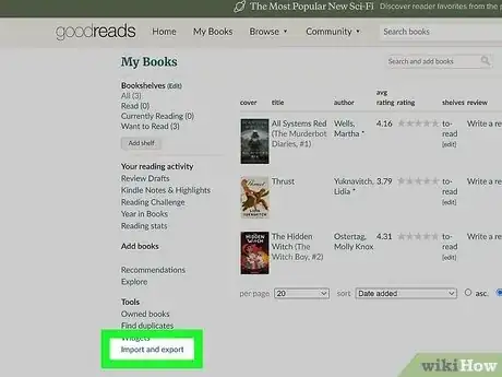 Image titled Export Your List of Shelved Books from Goodreads Step 2