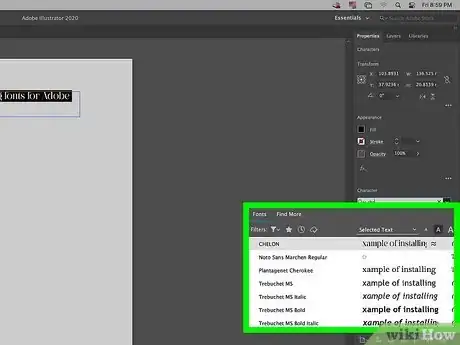 Image titled Add Fonts to Illustrator Step 22