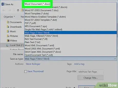 Image titled Convert Html to Word Step 12