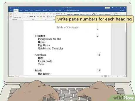 Image titled Write a Table of Contents Step 4