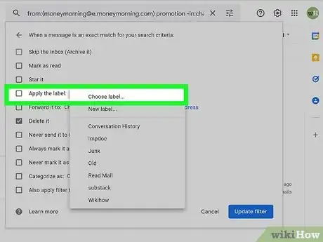 Image titled Automatically Move Emails to Folders in Gmail Step 17