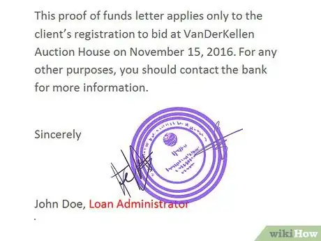 Image titled Write a Proof of Funds Letter Step 10