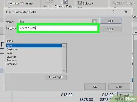 Image titled Add a Custom Field in Pivot Table Step 7