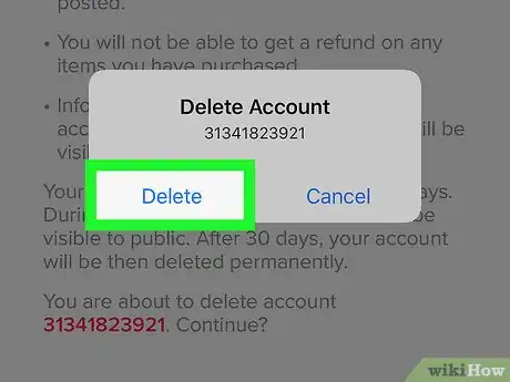 Image titled Delete a TikTok Account Step 7