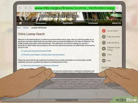 Image titled Verify a Physician's License in California Step 1