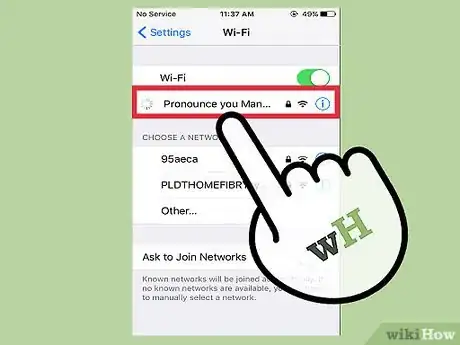 Image titled Join a Wireless Network from Your iPhone Step 6