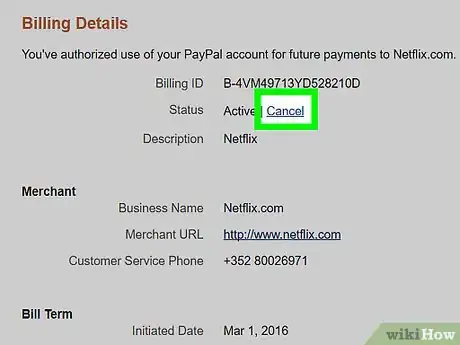 Image titled Cancel a Recurring Payment in PayPal Step 6