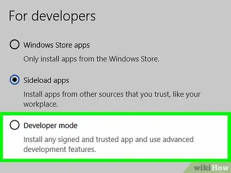 Image titled Enable Developer Mode in Windows 10 Step 7