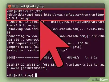 Image titled Unrar Files in Linux Step 4