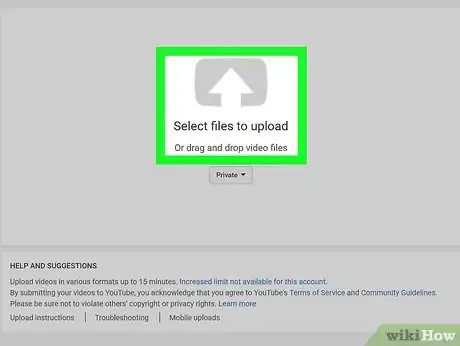 Image titled Post Private Videos on YouTube on PC or Mac Step 7