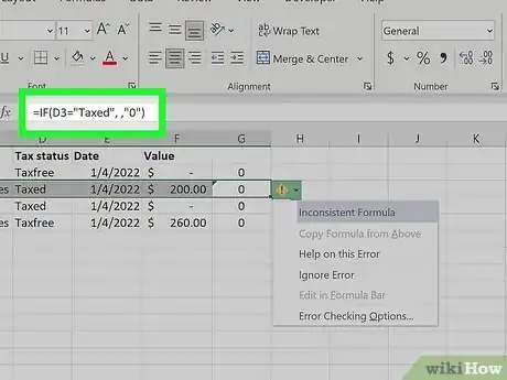 Image titled How Do You Write an if then Formula in Excel Step 10