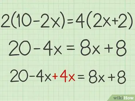 Image titled Solve Equations with Variables on Both Sides Step 2