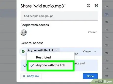 Image titled Embed Audio in Google Drive Step 8