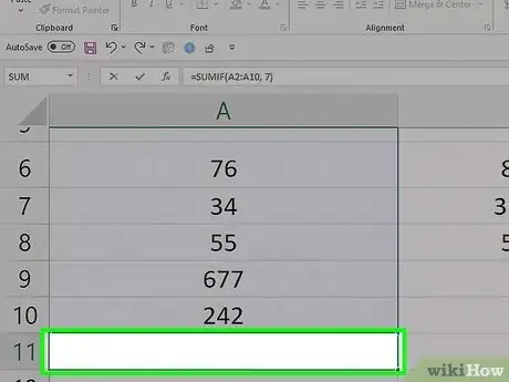 Image titled Add Up Columns in Excel Step 6